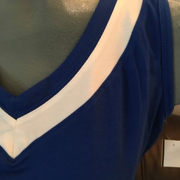 White Stag bright blue tank, white trim, new with - Picture 2 of 4
